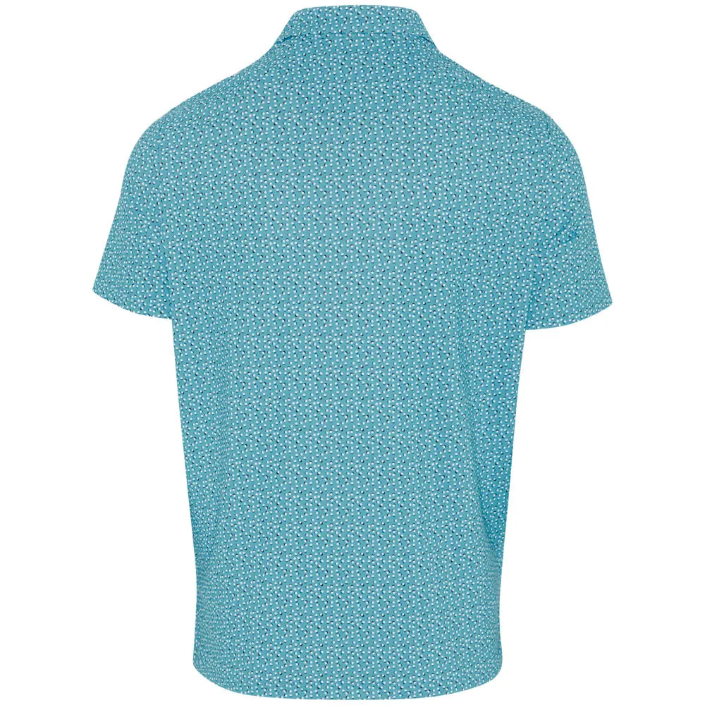 Made to Turn Heads Back To School Sale Original Penguin All Over Golf Ball Print Polo Shirt - Blue Atoll