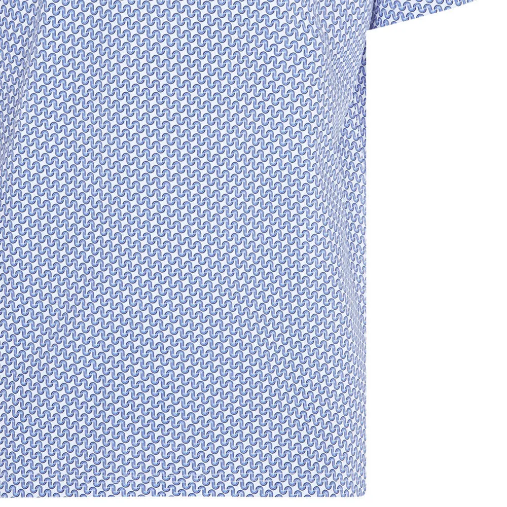 Affordable Special Offer Original Penguin All Over Heritage Geo Print Polo Shirt - Amparo Blue