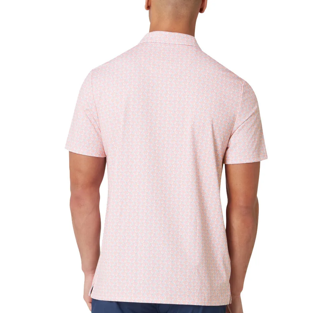 Original Penguin All-Over Lifesaver Print Polo Shirt - Charm Pink Cyber Monday Sale