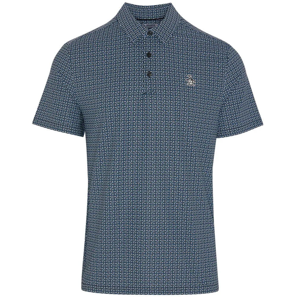 Original Penguin All Over Micro Pinball Flipper Polo Shirt - Caviar Affordable Clearance Sale