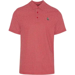 Easter Sale Own the Vibe Original Penguin All Over Micro Pinball Flipper Polo Shirt - Poinsettia
