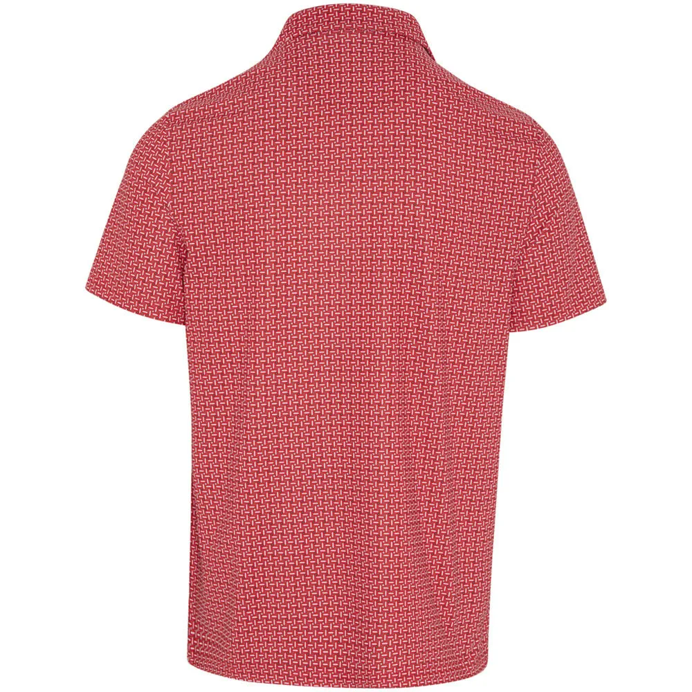 Black Friday Sale Original Penguin All Over Micro Pinball Flipper Polo Shirt - Poinsettia