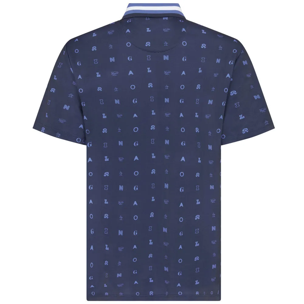 Own the Streets Break Boundaries Original Penguin All Over Pete Print Polo Shirt - Black Iris
