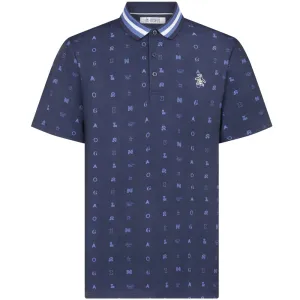 Performance Unleashed Empower Your Journey Original Penguin All Over Pete Print Polo Shirt - Black Iris