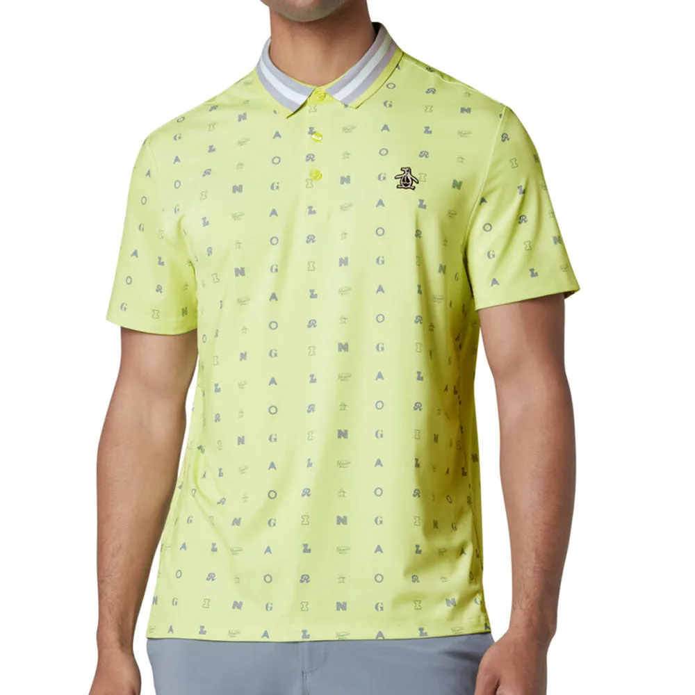 Spring Sale Never Just Walk Original Penguin All Over Pete Print Polo Shirt - Shadow Lime