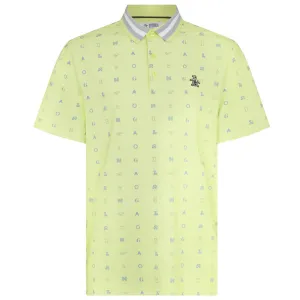 Original Penguin All Over Pete Print Polo Shirt - Shadow Lime Made to Move