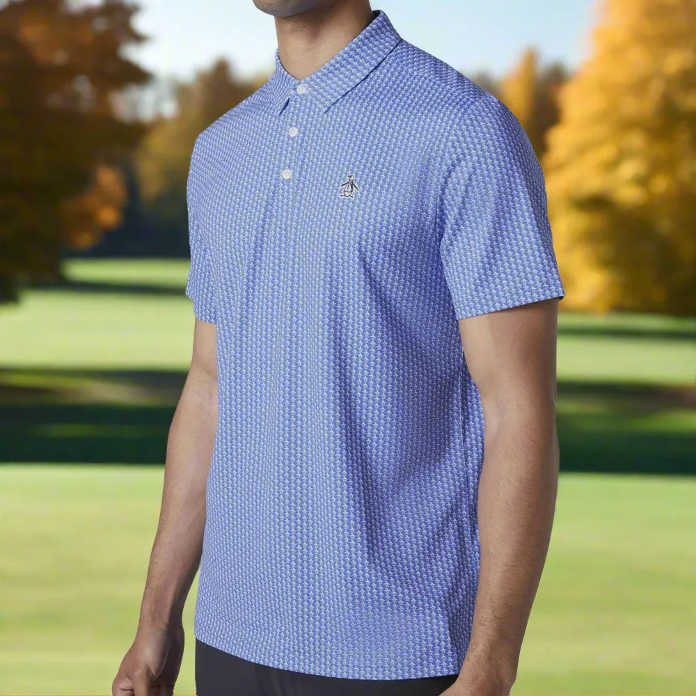 Original Penguin All Over Pete Printed Polo Shirt - Amparo Blue Autumn Sale Born to Stand Out