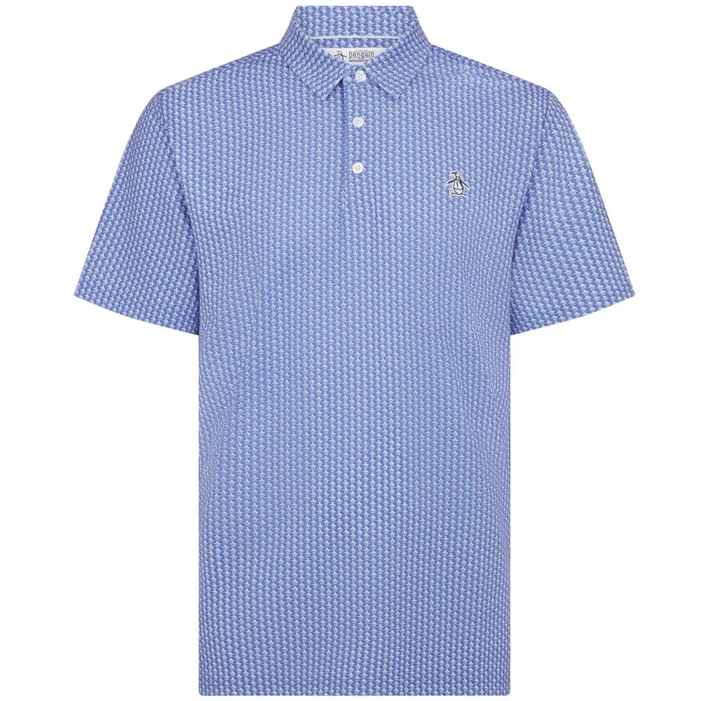 Original Penguin All Over Pete Printed Polo Shirt - Amparo Blue Command Attention