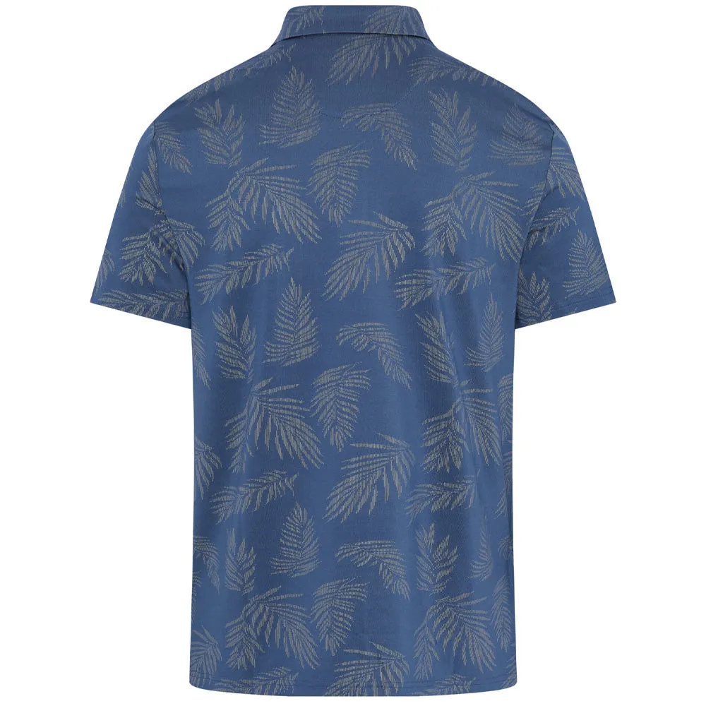 Original Penguin All Over Yd Botanical Jacquard Polo Shirt - True Navy Built to Perform Made to Move