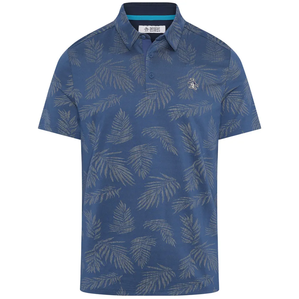 Keep Going Strong Winter Sale Original Penguin All Over Yd Botanical Jacquard Polo Shirt - True Navy