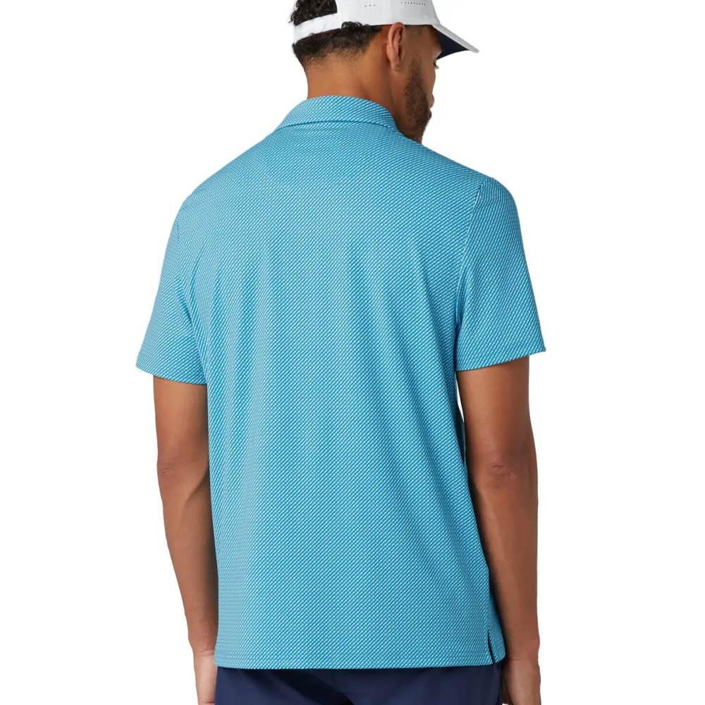 Stride with Confidence Original Penguin Dimensional "Pete"  Tee Twill Print Polo Shirt - Caribbean Sea