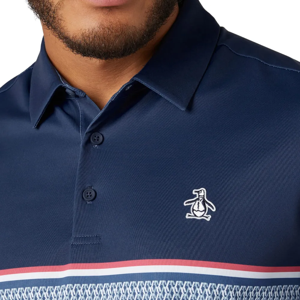 Flash Sale Budget Friendly Original Penguin Engineered "P" Colour Block Print Polo Shirt - Black Iris