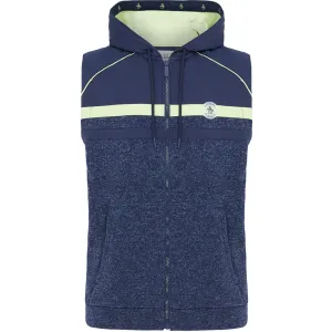 Original Penguin Full Zip Heritage Mixed Media Hoodie Gilet - Black Iris Bijou Heather Feel the Energy Sweetest Day Sale