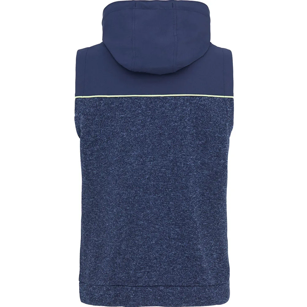 Original Penguin Full Zip Heritage Mixed Media Hoodie Gilet - Black Iris Bijou Heather Footwear for the Fearless Black Friday Offer