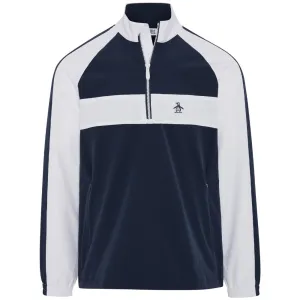 Easter Sale Original Penguin Harrington 1/4 Zip Wind Jacket - Black Iris
