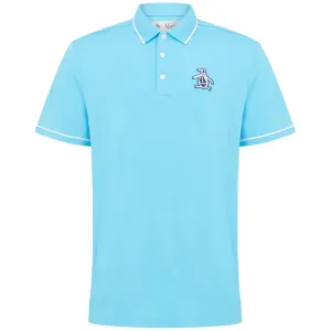 Deal Of The Century All Saints' Day Sale Original Penguin Heritage Piped Polo Shirt - Aquarius