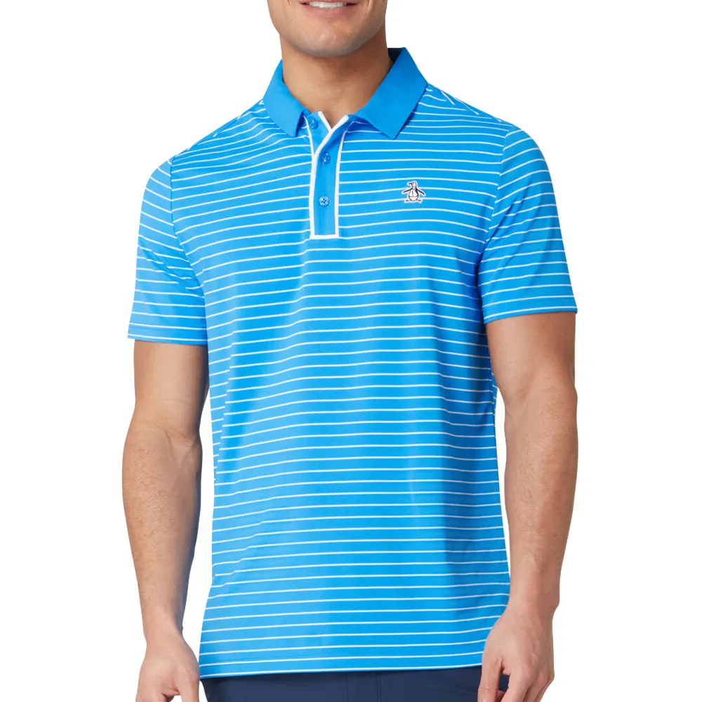 Original Penguin Heritage Stripe Polo Shirt - French Blue Christmas Eve Sale