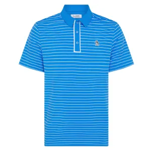 Original Penguin Heritage Stripe Polo Shirt - French Blue Autumn Sale