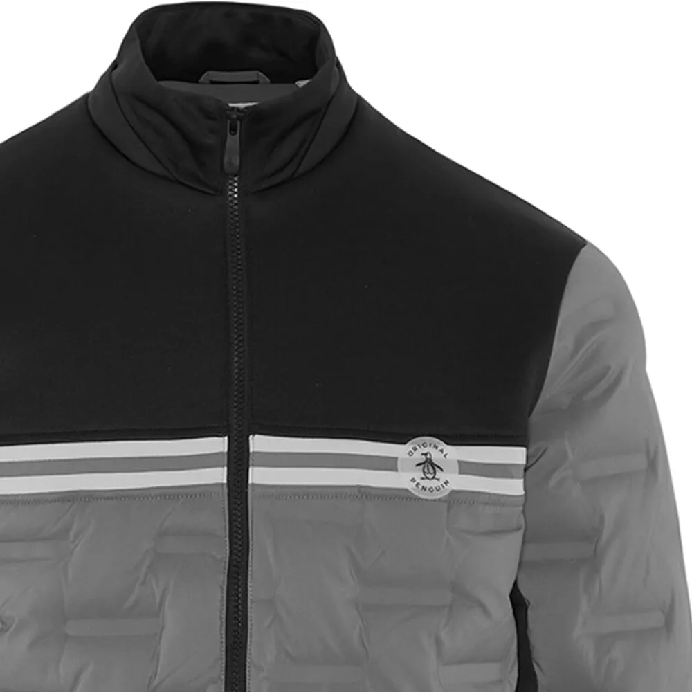 Original Penguin Insulated Mixed Media 80'S Bomber Jacket - Caviar Limited Time Offer Feel the Energy