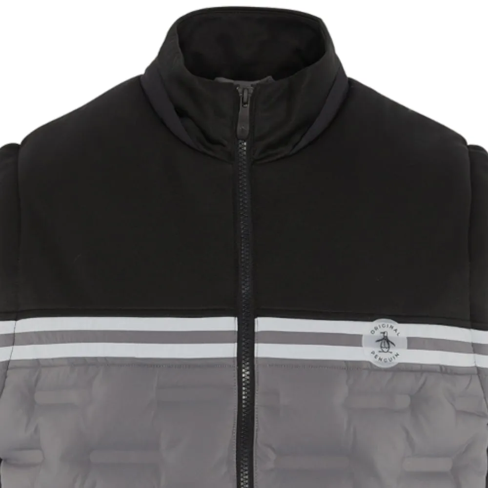 Original Penguin Insulated Mixed Media 80'S Bomber Vest - Caviar Dare to Lead