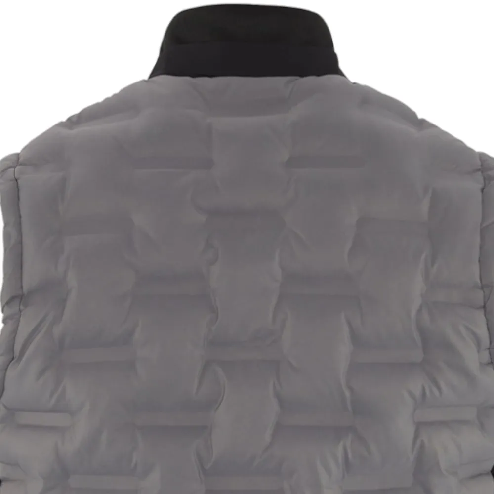 Dress from the Feet Up Original Penguin Insulated Mixed Media 80'S Bomber Vest - Caviar