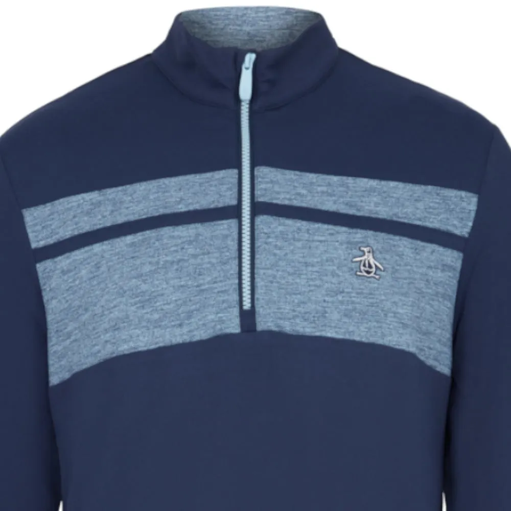 Original Penguin Lightweight 1/4 Zip Pullover - Black Iris Fuel Your Fire Black Friday Exclusive