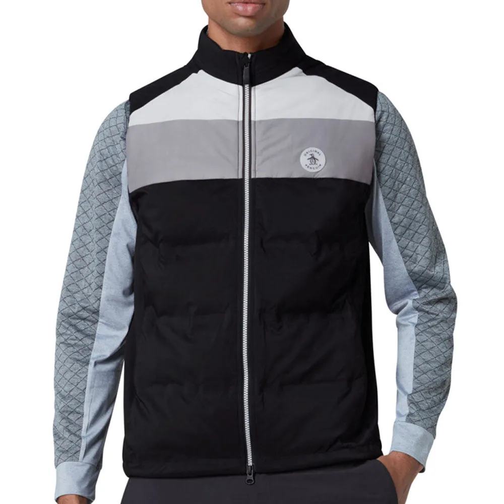 Original Penguin Lightweight Full Zip Puffer Gilet - Caviar Designed to Dominate Black Friday Offer
