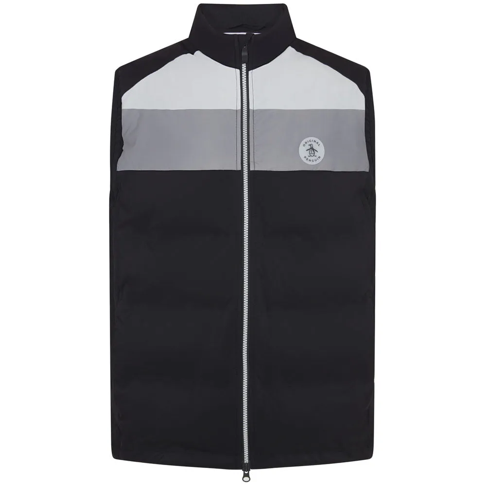 Original Penguin Lightweight Full Zip Puffer Gilet - Caviar Step Into Strength Fearlessly You