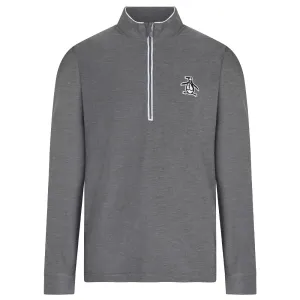 Original Penguin Long Sleeve Performance Earl Pullover - Quiet Grey Heather Feel the Energy Hit Your Next Level