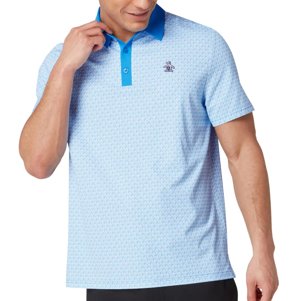 Original Penguin PeteS Tee Time Polo Shirt - French Blue Built to Perform