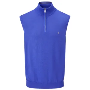 Break Boundaries Economical Oscar Jacobson Bob Pin Sleeveless Sweater - Royal Blue