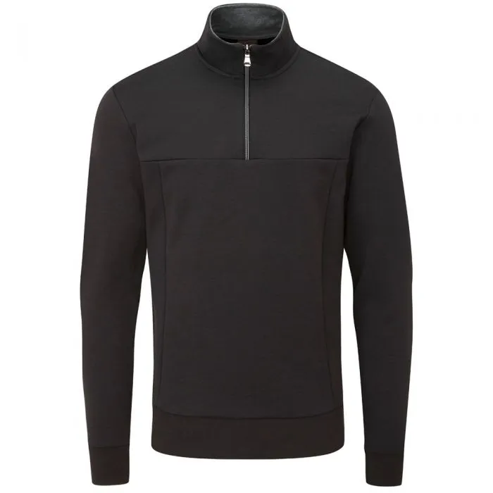 Define Your Own Way Unapologetically You Oscar Jacobson Hawkes 1/4 Zip Pullover - Black