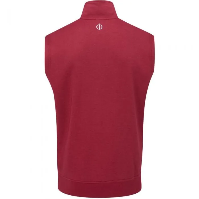 Command Attention Oscar Jacobson Hawkes 1/4 Zip Sleeveless Pullover - Dark Red