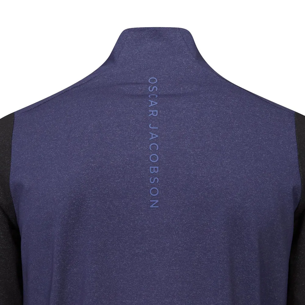 Own the Vibe Oscar Jacobson Lodstock Tour Mid Layer 1/2 Zip Pullover - Navy Marl