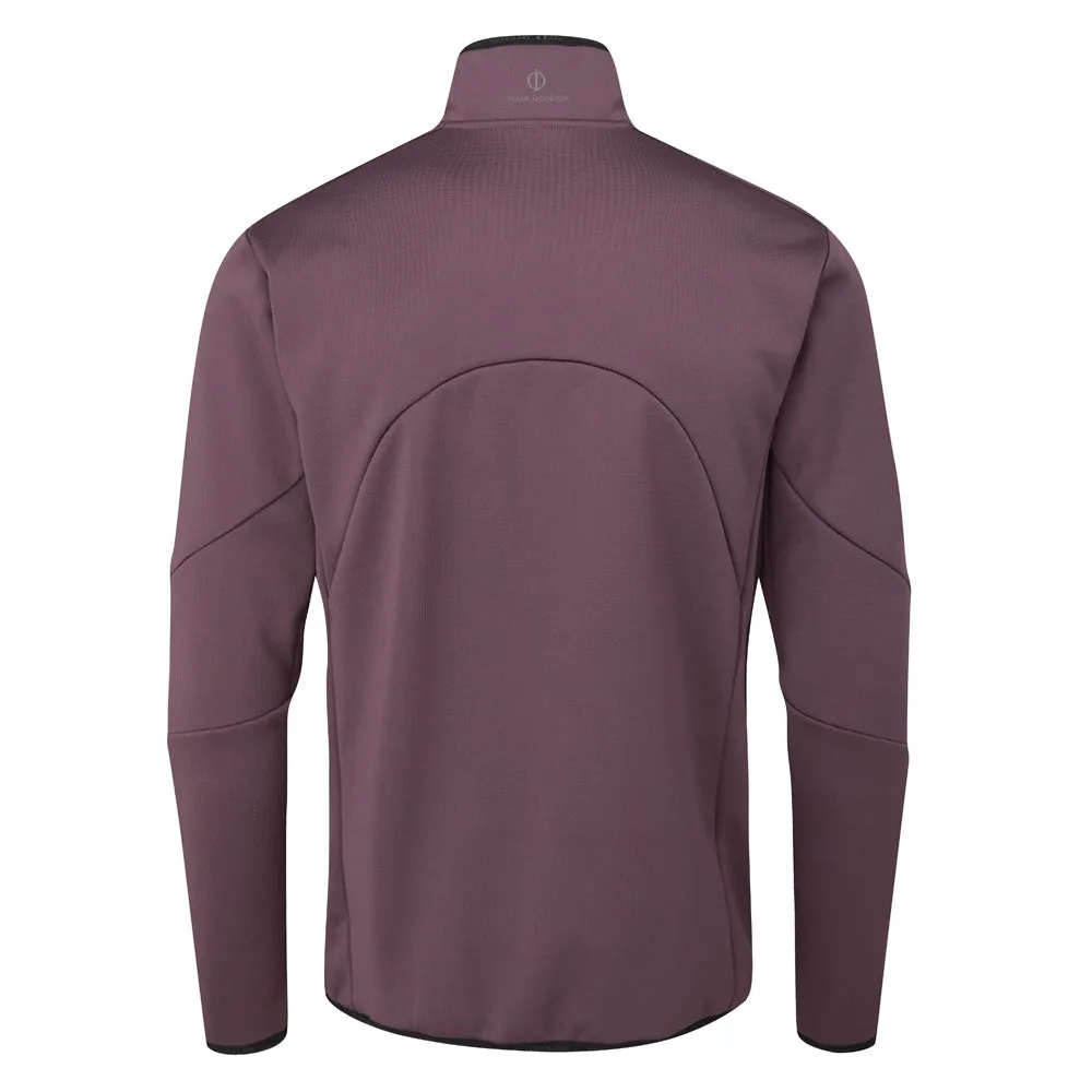 Style Meets Power Oscar Jacobson Thorpe 1/2 Zip Fleece Pullover Top - Plum