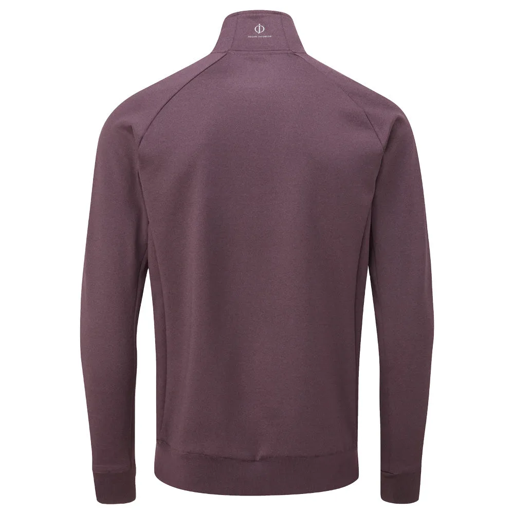 Oscar Jacobson Trent Tour Zip Neck Sweater - Plum Unapologetically You