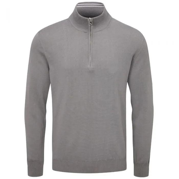 Style Meets Power Oscar Jacobson Waldorf 1/2 Zip Pullover - Charcoal