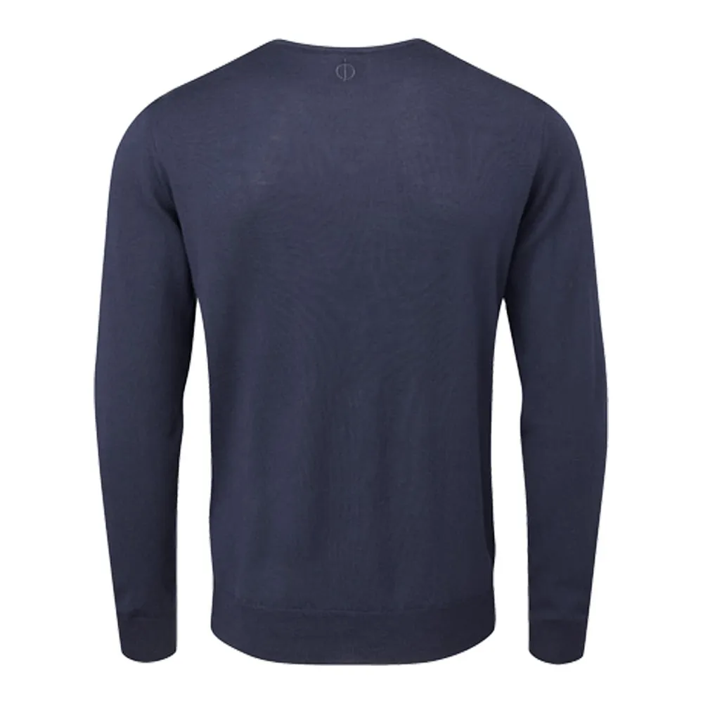 Engineered for Speed Mother's Day Sale Oscar Jacobson Weston V-Neck Merino Sweater - Navy