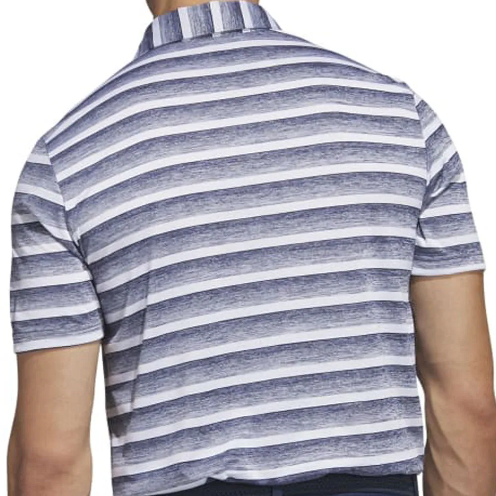 Adidas 2 Colour Stripe Polo Shirt - Collegiate Navy/White Chase What Moves You Gear Up and Go
