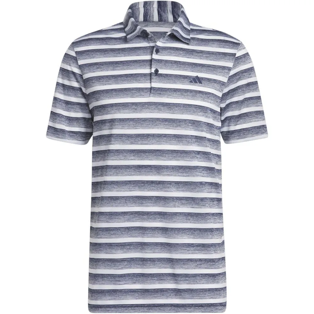 Built to Perform Spring Sale Adidas 2 Colour Stripe Polo Shirt - Collegiate Navy/White