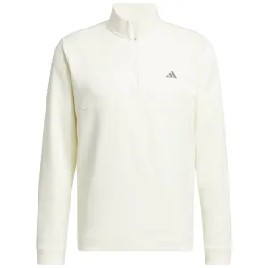 Break Boundaries Adidas Textured 1/4 Zip Pullover - Ivory