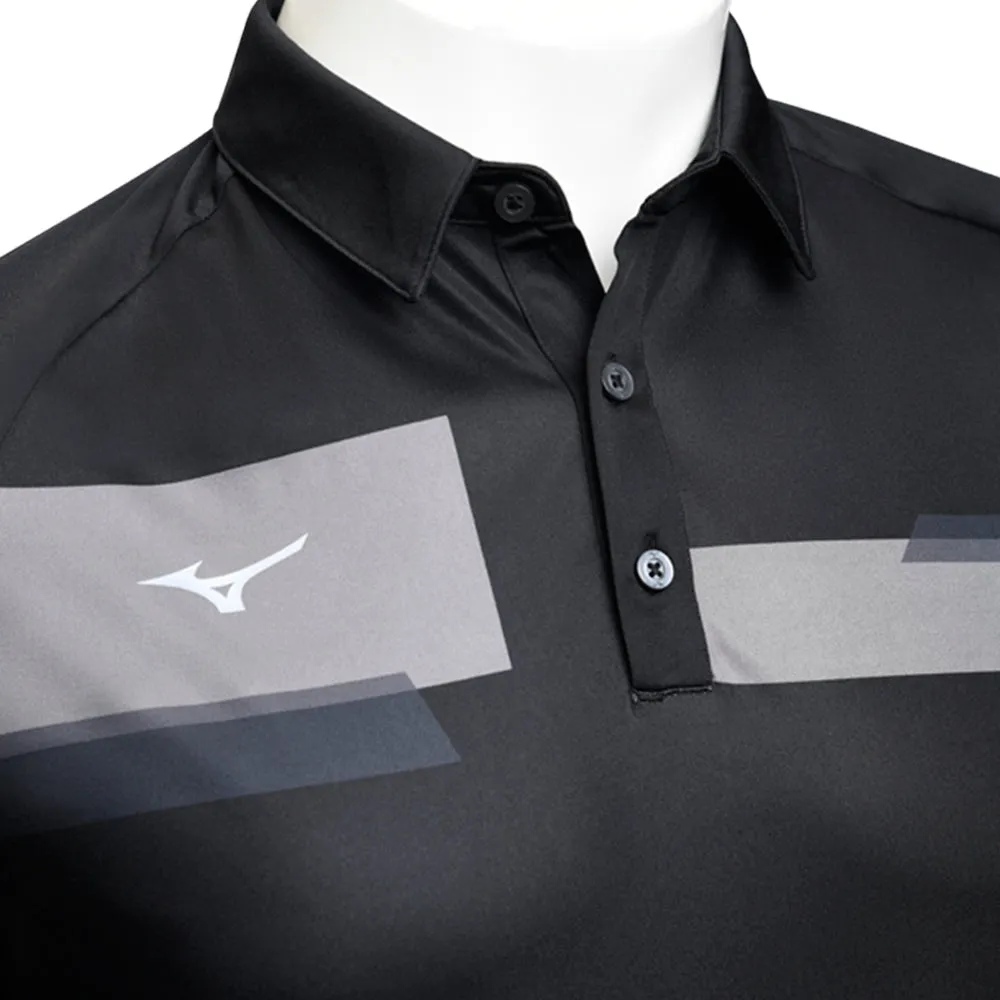 Gear Up and Go Be Unstoppable Mizuno Interlock Polo Shirt - Black