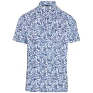 Original Penguin Pete'S Game Grid Print Polo Shirt - Black Iris Fearlessly You New Year's Eve Sale