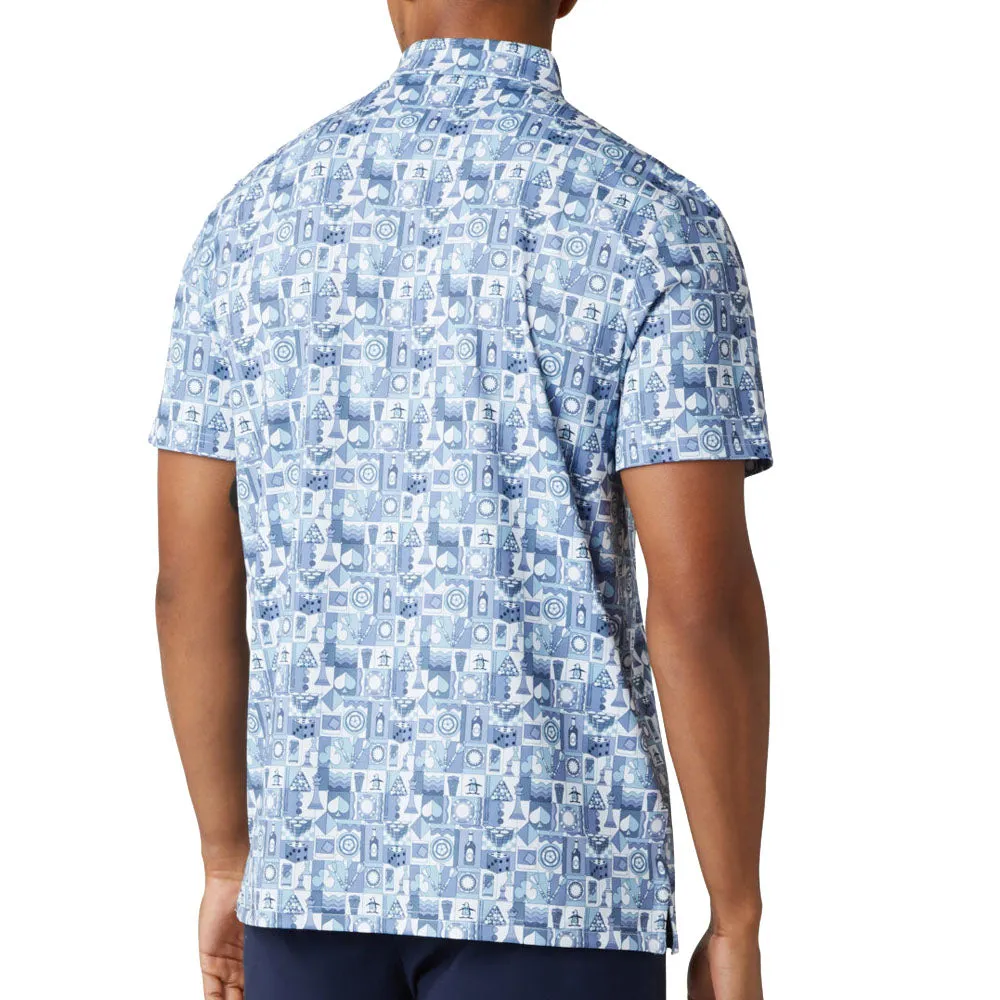 Original Penguin Pete'S Game Grid Print Polo Shirt - Black Iris Hit Your Next Level