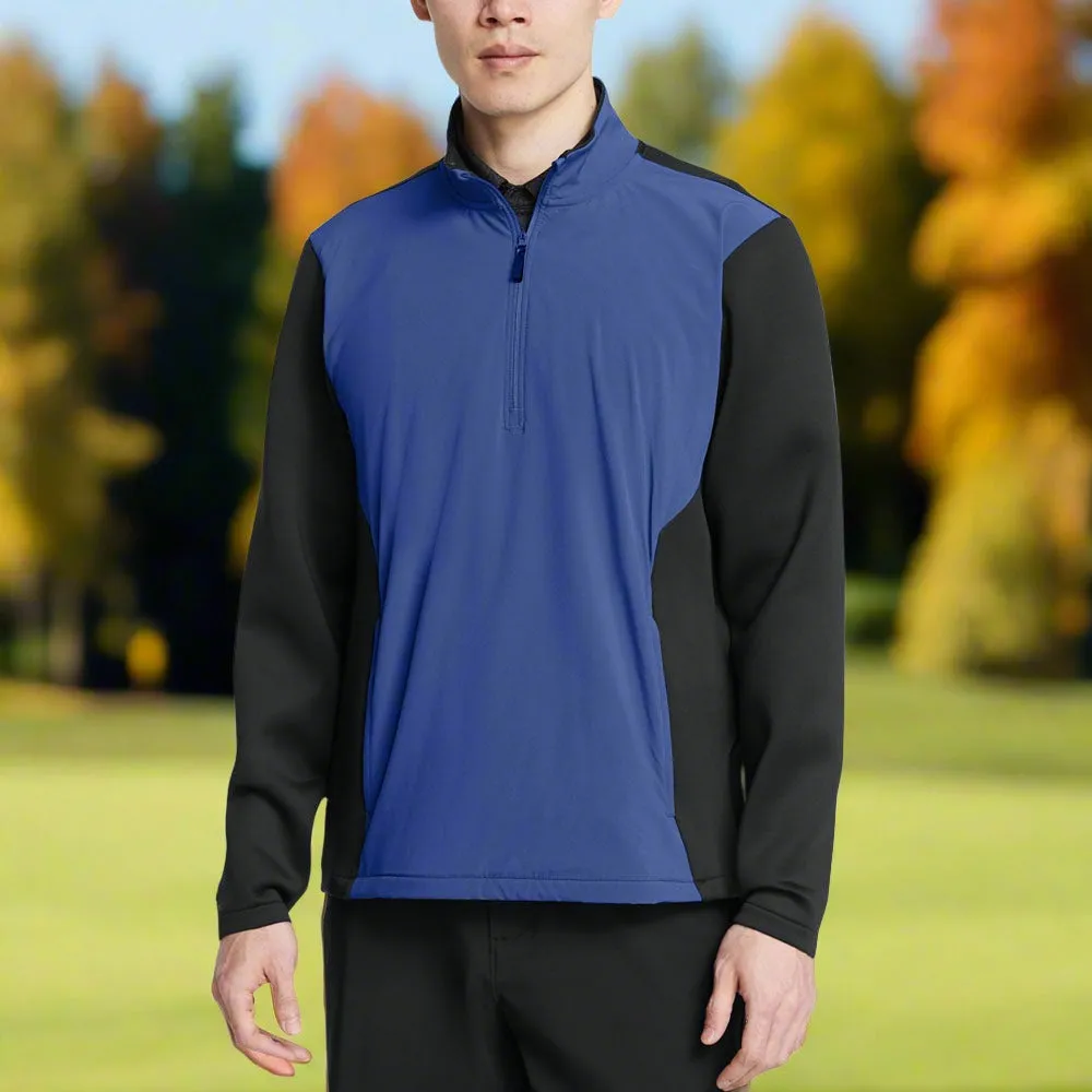 Rule the Streets Under Armour Drive Pro Storm Hybrid 1/2 Zip Sweater - Tech Blue/Black