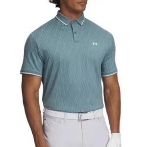 Under Armour Playoff Sport Jacquard Polo Shirt - Jasper Blue/White/White Steal Move Like You Mean It