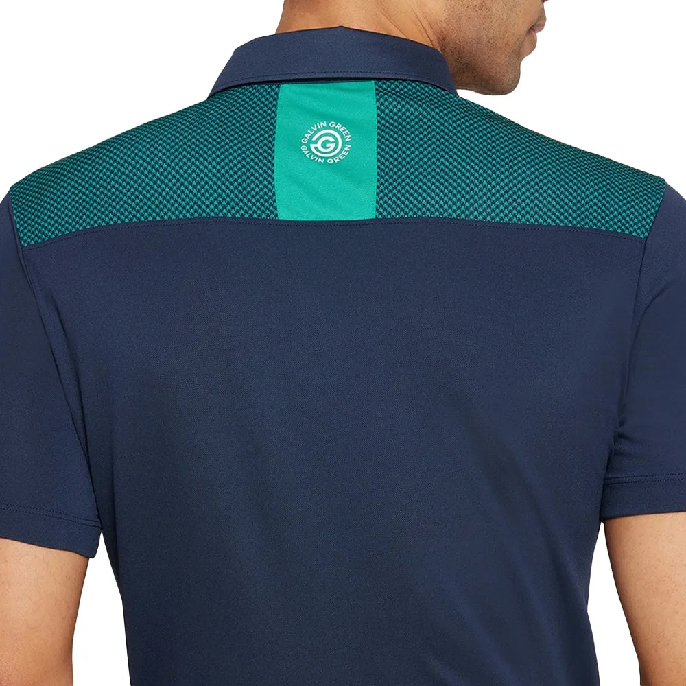 Galvin Green Miran Polo Shirt - Navy/Golf Green Move Like You Mean It
