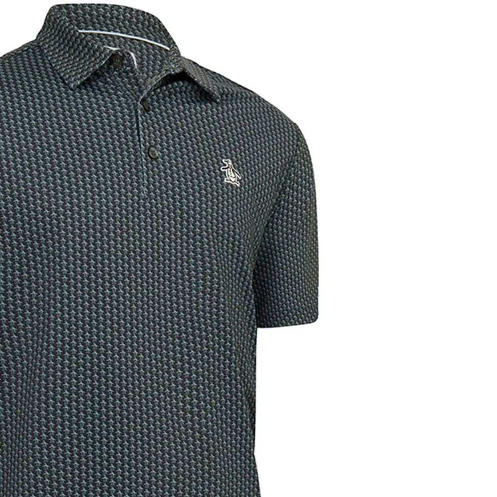 Holiday Sale Own the Vibe Original Penguin All-Over Pete Print Polo Shirt - Black Iris