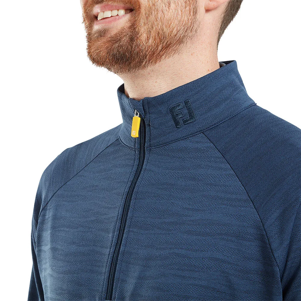Walk Tall Special Offer Footjoy Wave Jacquard Chill-Out Pullover - Navy