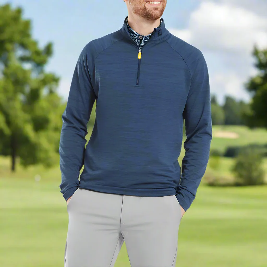 Footjoy Wave Jacquard Chill-Out Pullover - Navy Own the Moment